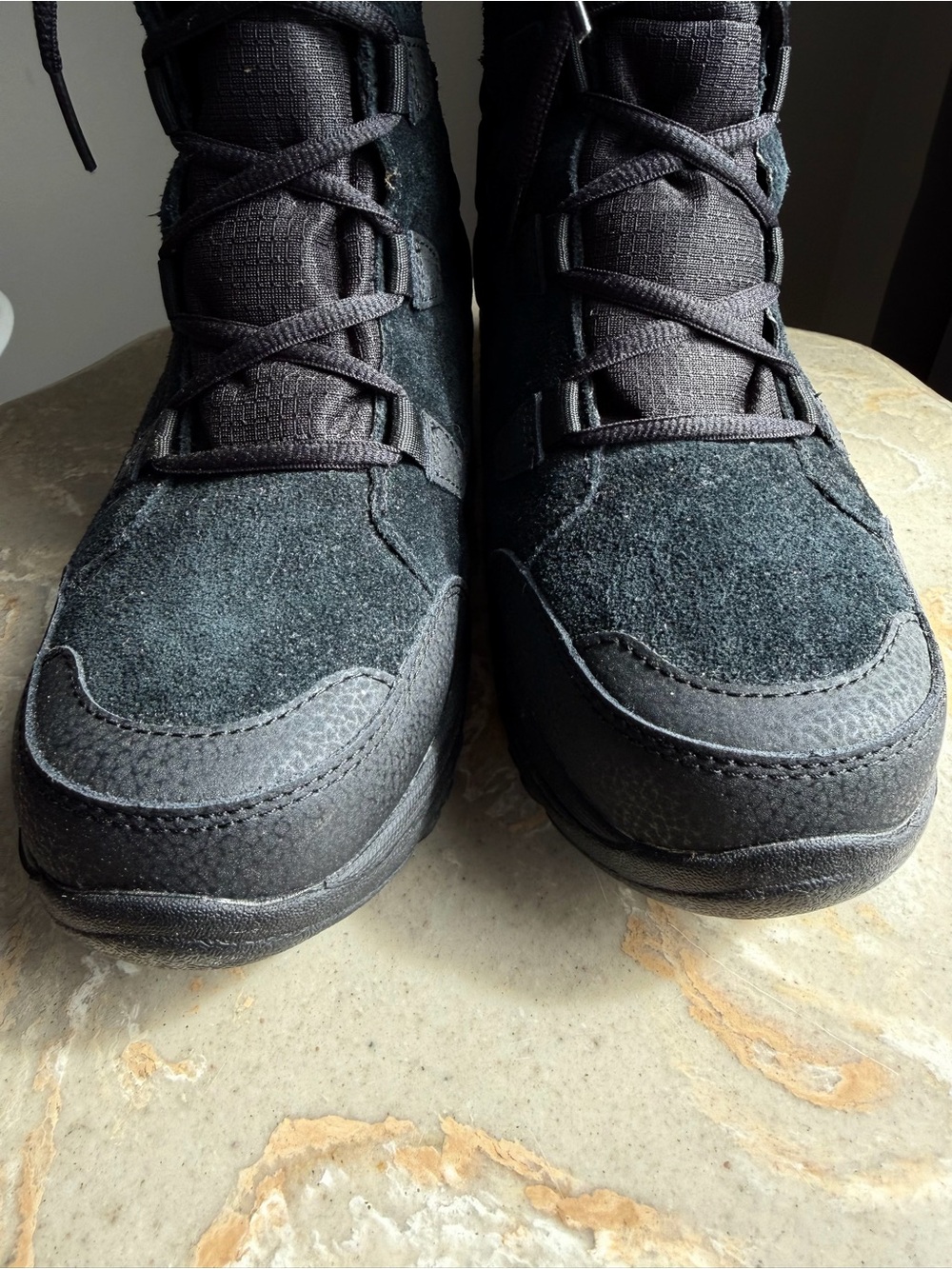 Columbia Women’s US 8.5 UK 7.5 Black Faux Fur Winter Lace Up Boots Waterproof - Picture 3 of 7